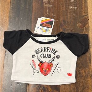 Build-A-Bear Stranger Things Bearfire Club Tee - Black and White